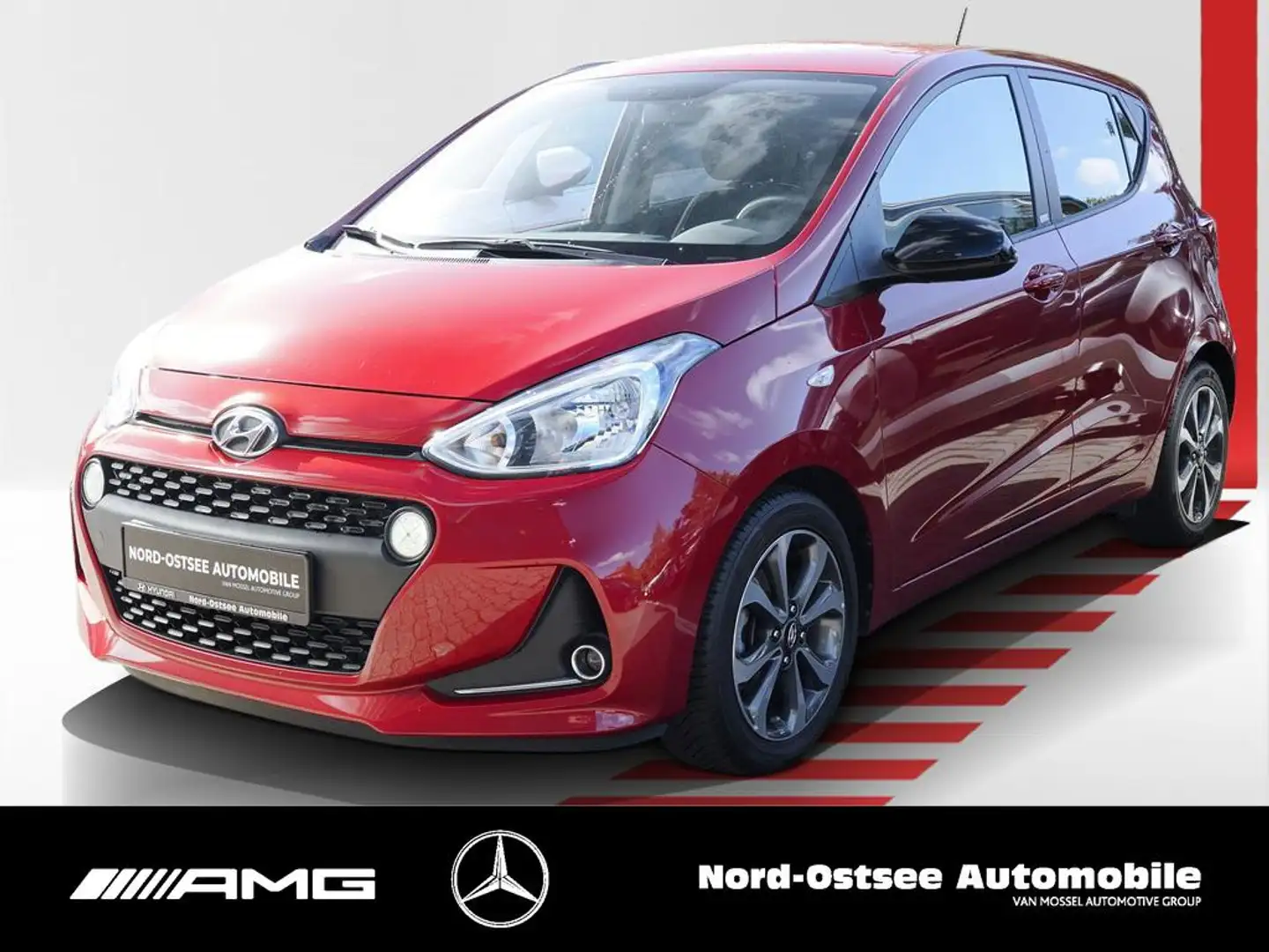 Hyundai i10 1.2 YES! PLUS KLIMAUTOMATIK PDC SHZ TEMPOMAT Rood - 1