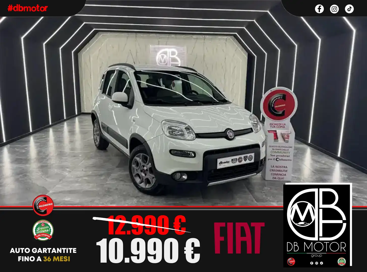 Fiat Panda 1.3 mjt 16v 4x4 75cv Bianco - 1