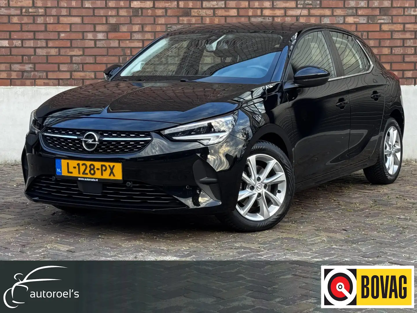 Opel Corsa 1.2 Elegance / 102 PK / Navi + Camera incl. Park-P Zwart - 1
