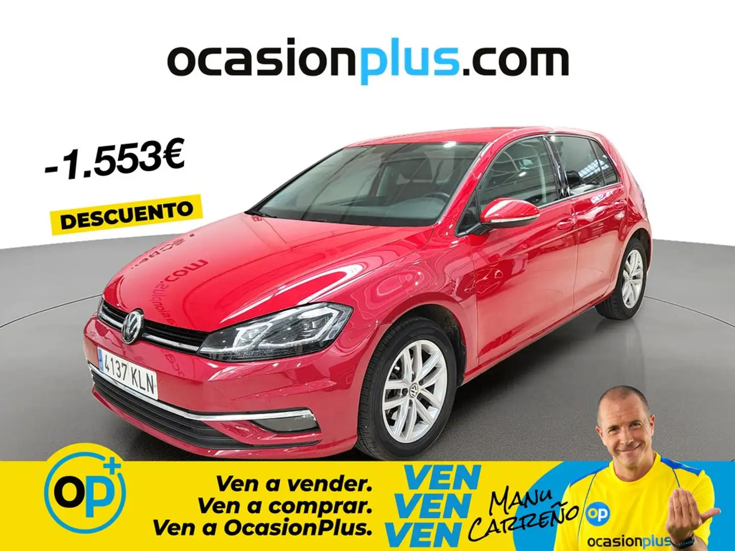 Volkswagen Golf 1.4 TSI Advance DSG7 92kW Rojo - 1