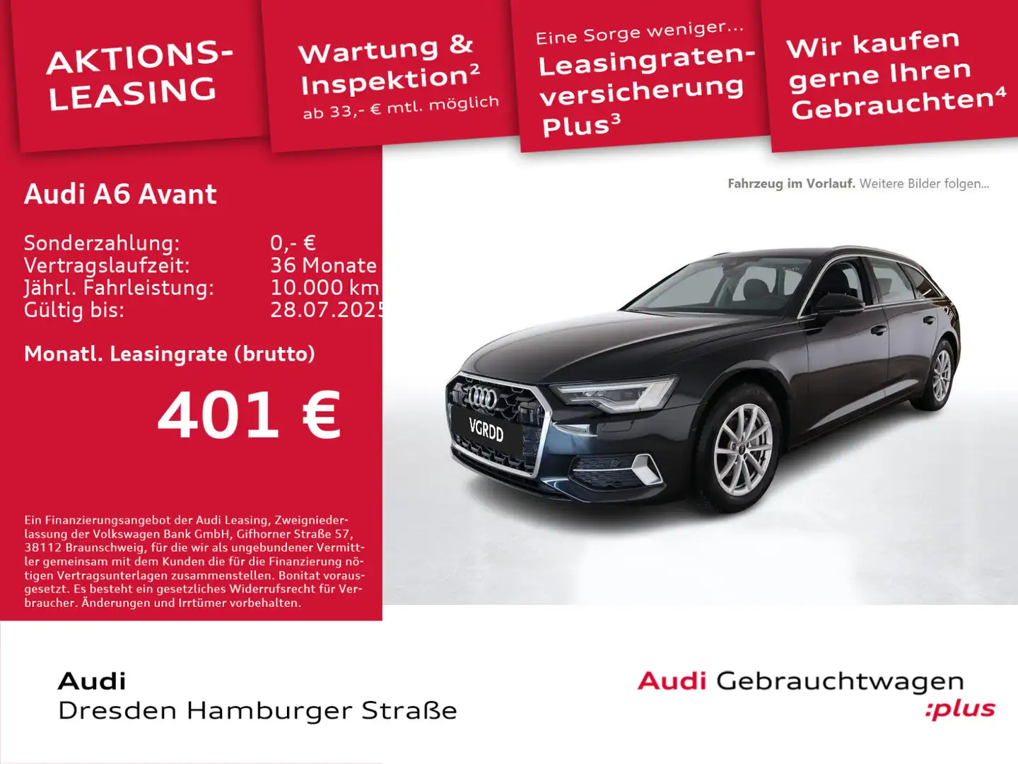 Audi A6 40TDI advanced quattro Matrix Navi AHZV Schwarz - 1