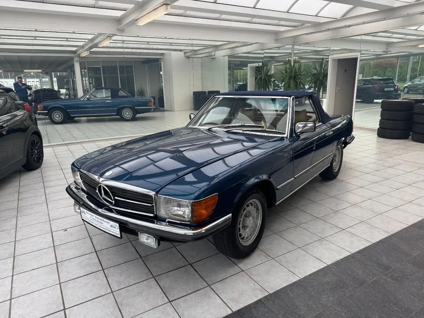 Mercedes-Benz 350 R107 350SL Extrem seltene Farbe Magnetitblau 931 Azul - 1
