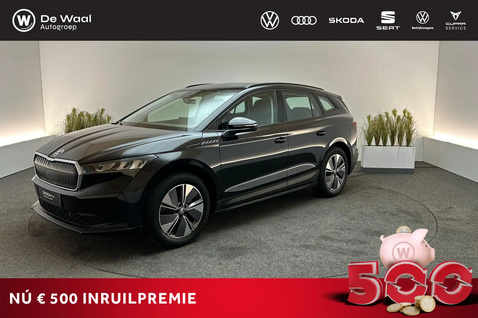 Skoda Enyaq 60 180pk | Parkeersensoren V+A, Achteruitrijcamera Zwart - 1