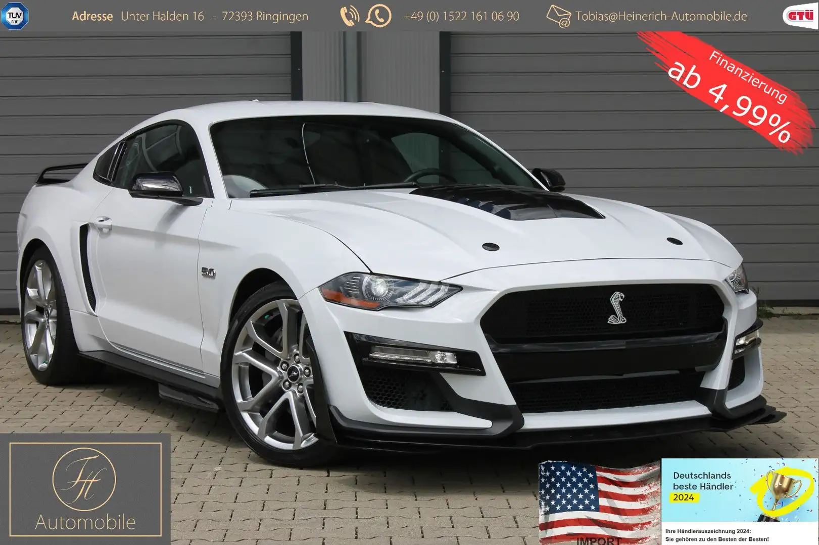 Ford Mustang GT*Shelby GT500*Leder*Navi*2.HAND*LED* Blanc - 1