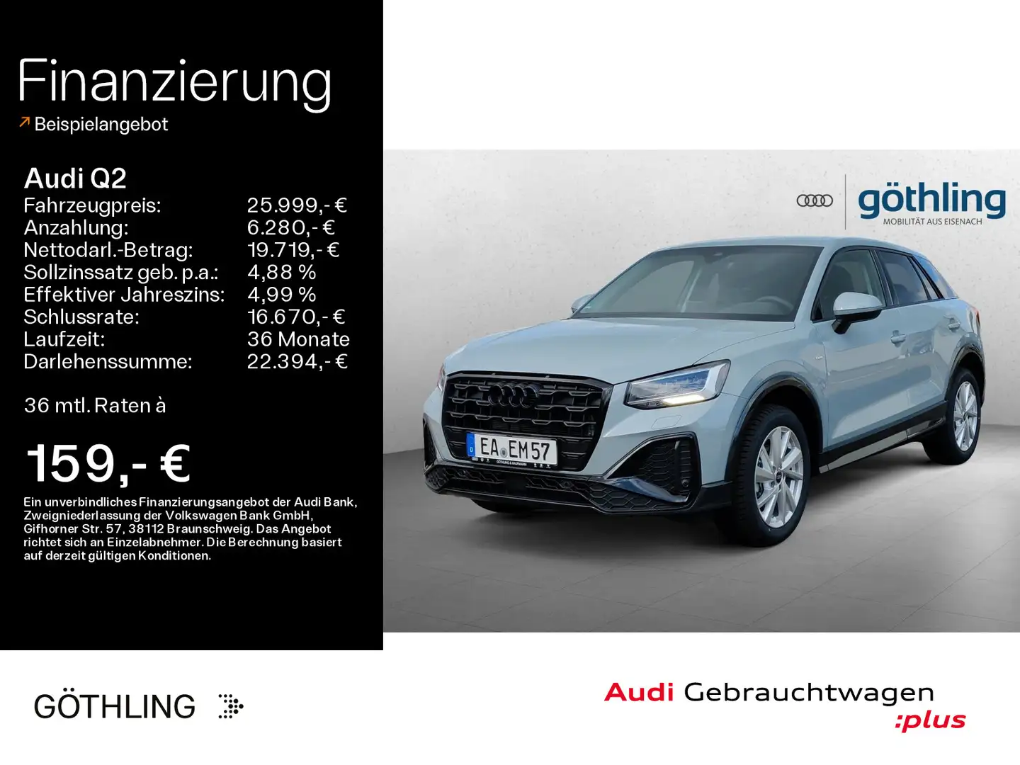 Audi Q2 S line 30 TFSI*LED*Kam*Keyless*S-Sitze*CarPla Grijs - 1