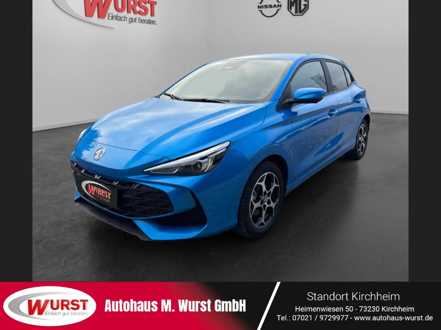 MG MG3 1.5Hybrid+ 143kW Luxury Assistenzsyst.Rundumkamera Blau - 1
