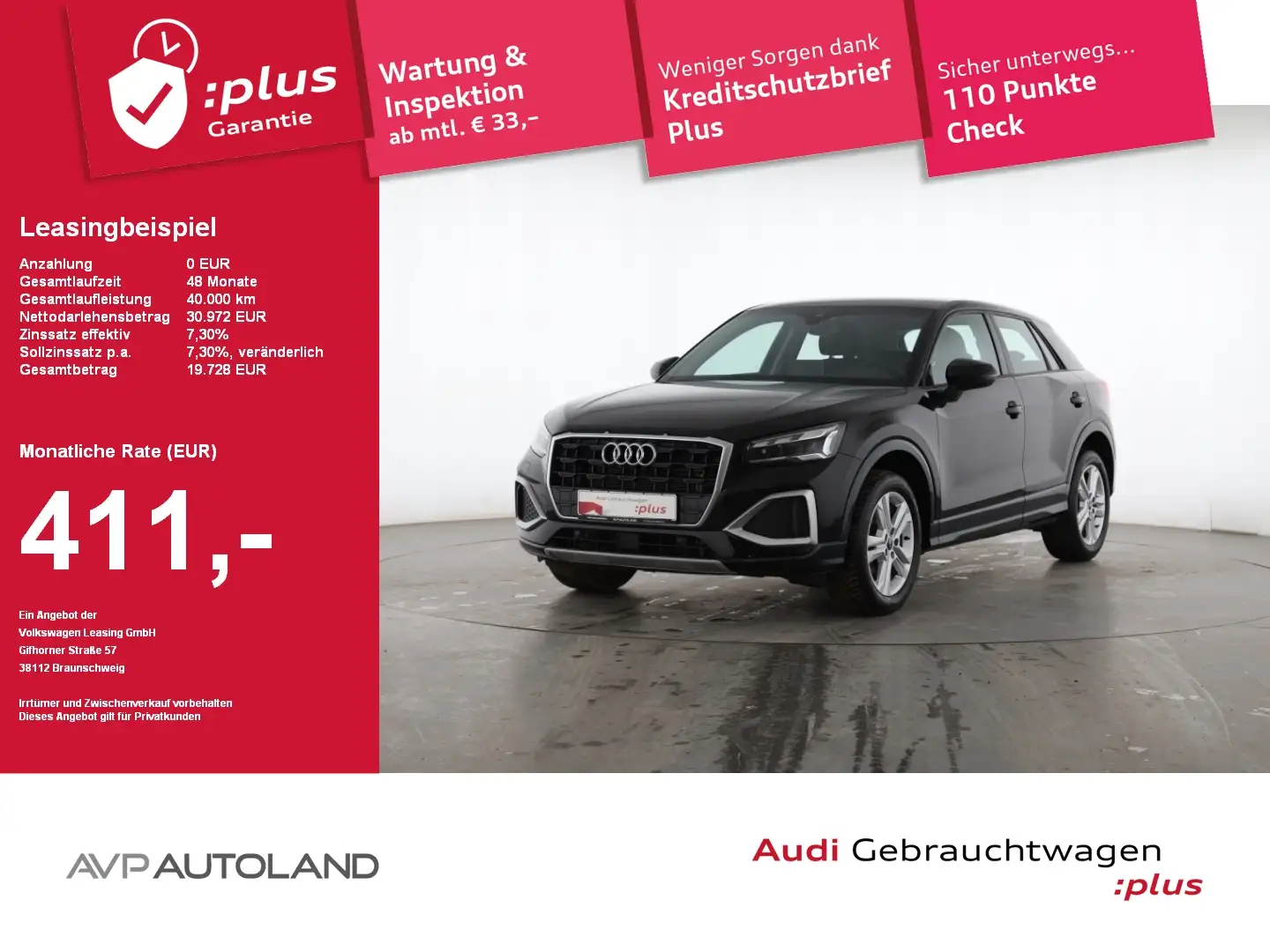 Audi Q2 35 TFSI S tronic advanced AHK | MATRIX-LED Schwarz - 1