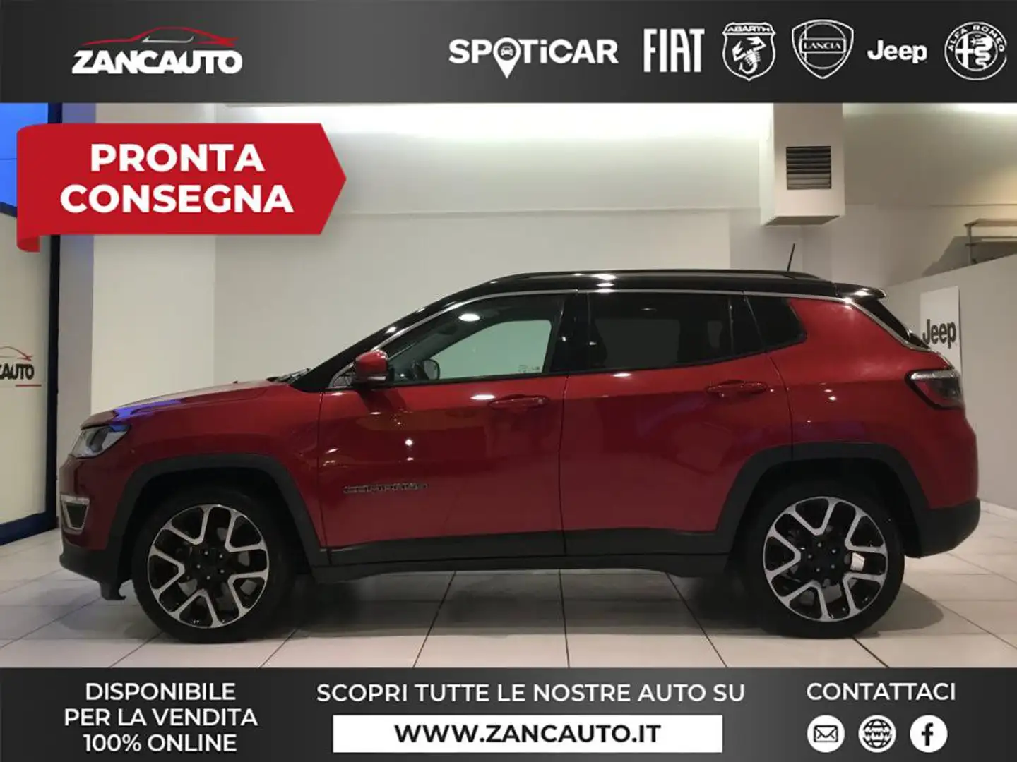 Jeep Compass Compass 1.6 Multijet II 2WD Limited MY19 Rouge - 1