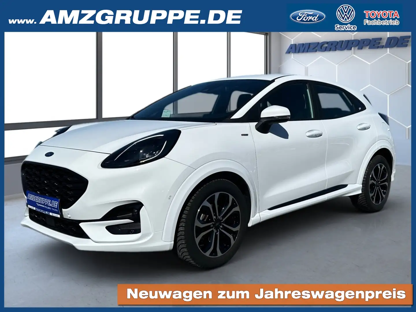 Ford Puma 1.0 EB mHEV ST-Line LED+Navi+PDC+Winterpak Weiß - 1