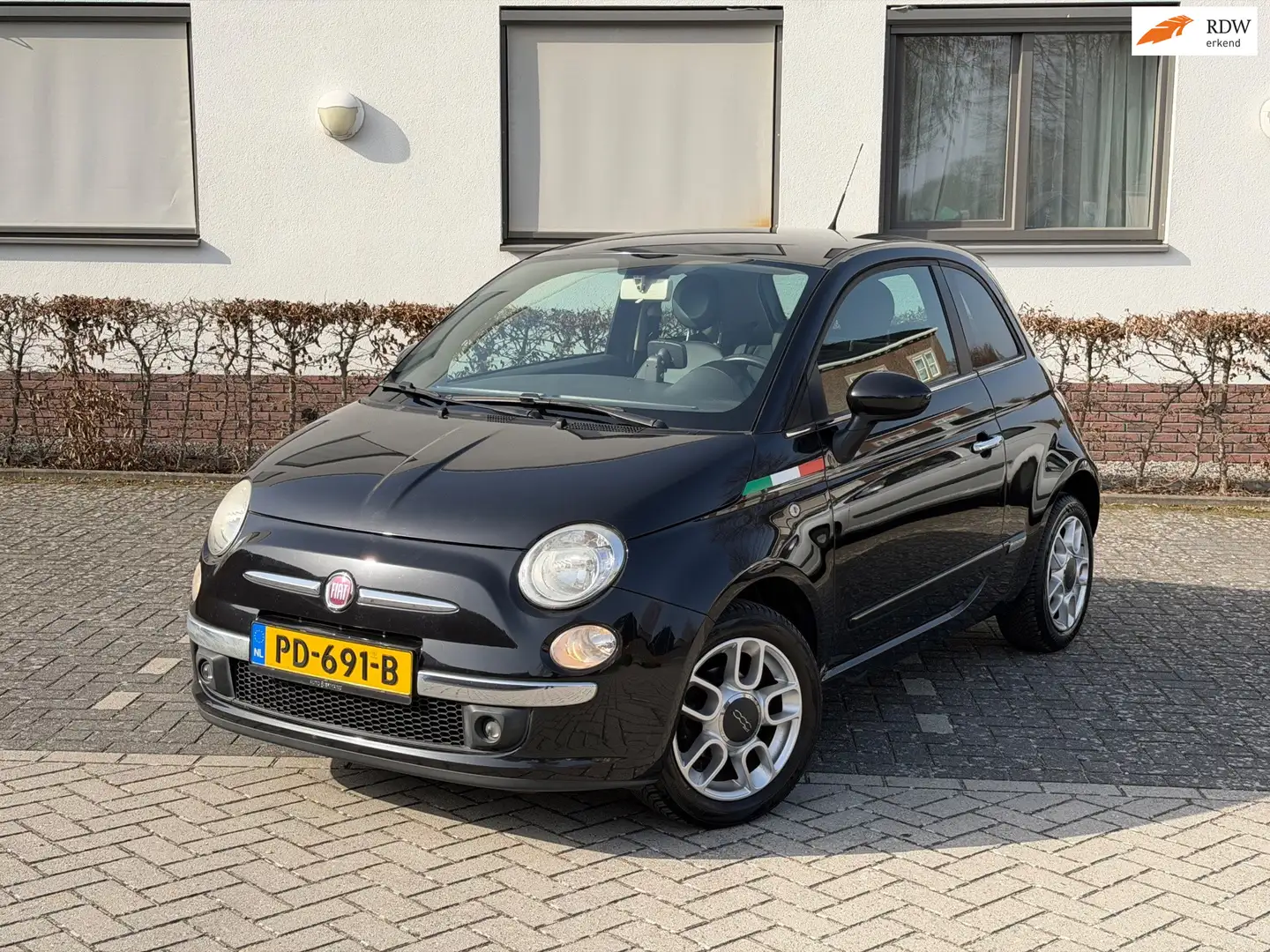 Fiat 500C 1.2 Pop APK AIRCO NAVI LEER Complete auto! Schwarz - 1