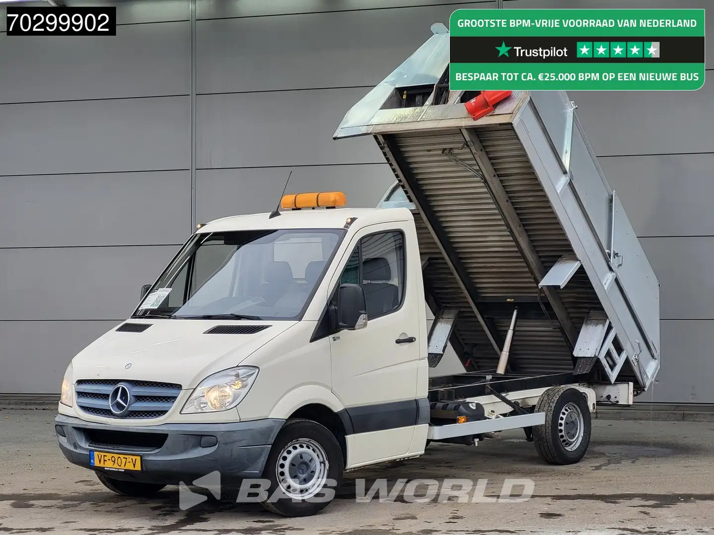Mercedes-Benz Sprinter 313 CDI Kipper Trekhaak Airco Tipper Benne Kieper Blanc - 1