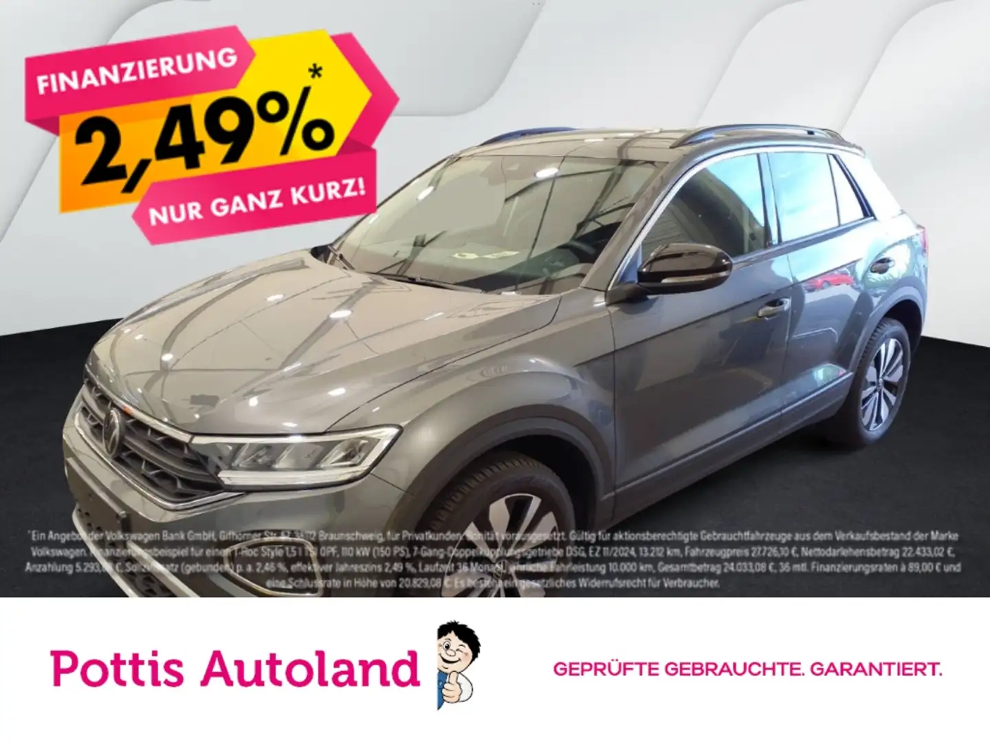Volkswagen T-Roc 1.0 TSI GOAL NAVI KLIMA PDC SHZG Grau - 1