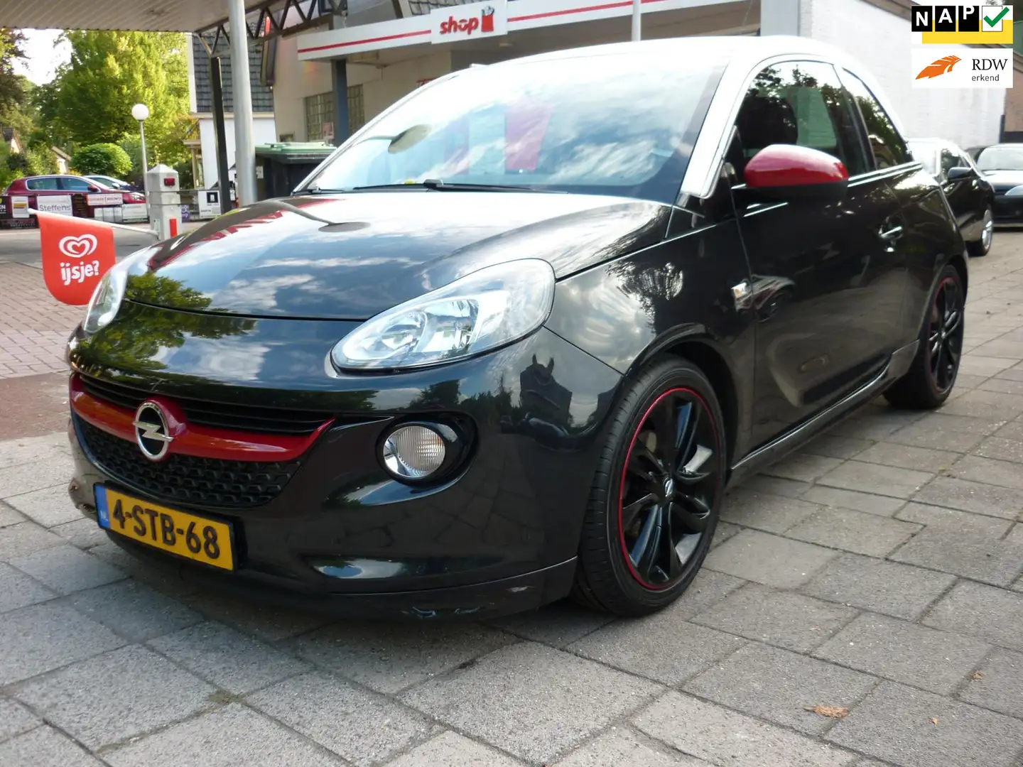Opel Adam 1.4 Slam,airco,halfleder,17inch,nap. Zwart - 1