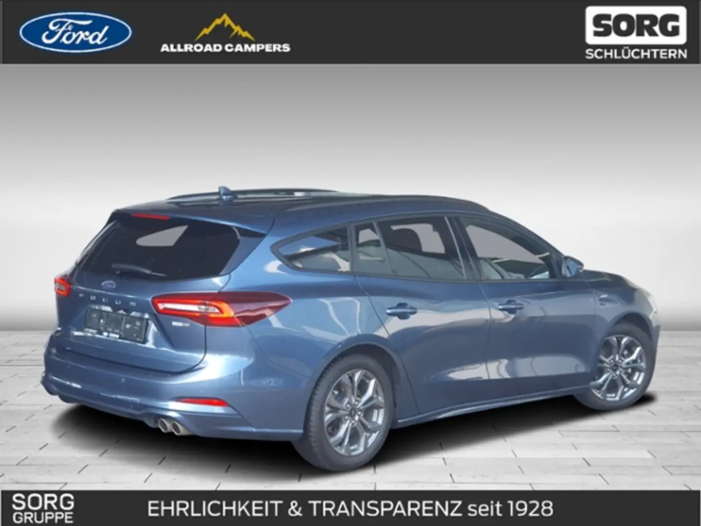 Ford Focus Turnier 1.0 EcoB Hybrid ST-Line*AHK*iACC Blauw - 2