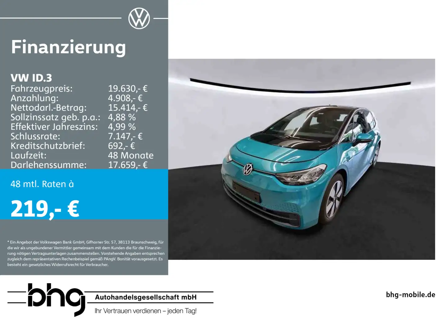 Volkswagen ID.3 Pro Life Blau - 1