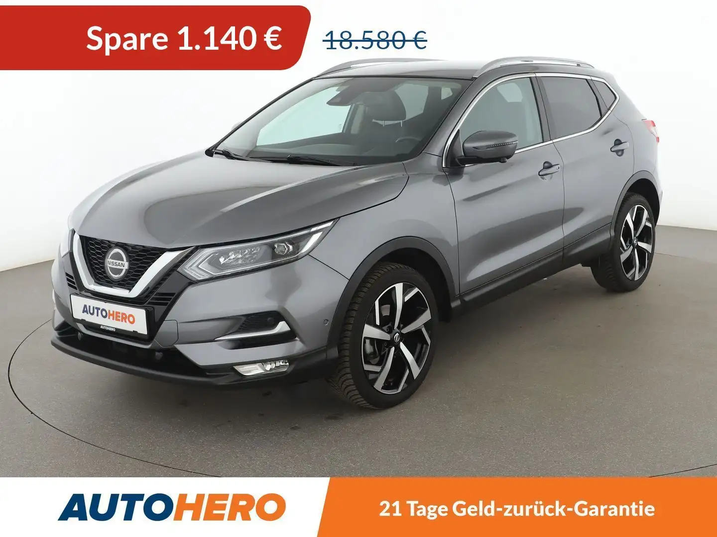 Nissan Qashqai 1.3 DIG-T Tekna*NAVI*ACC*360°CAM*PDC*SHZ* Gris - 1