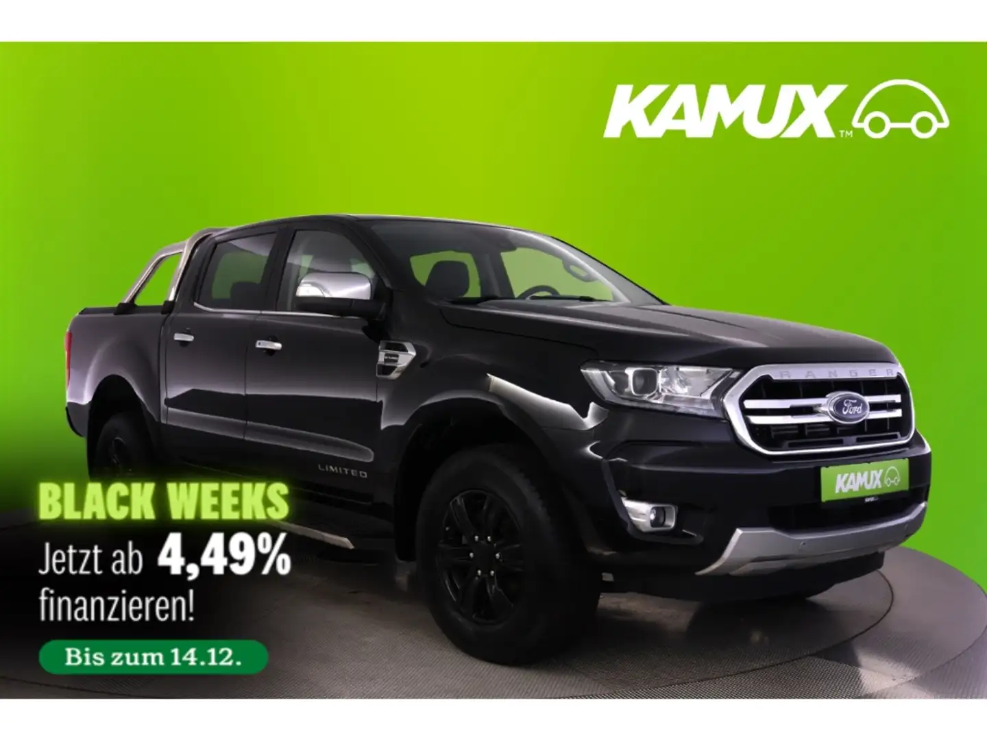 Ford Ranger 2.0TDCi 4x4 Aut.Limited+LED+NAVI+AHK+PDC Schwarz - 1