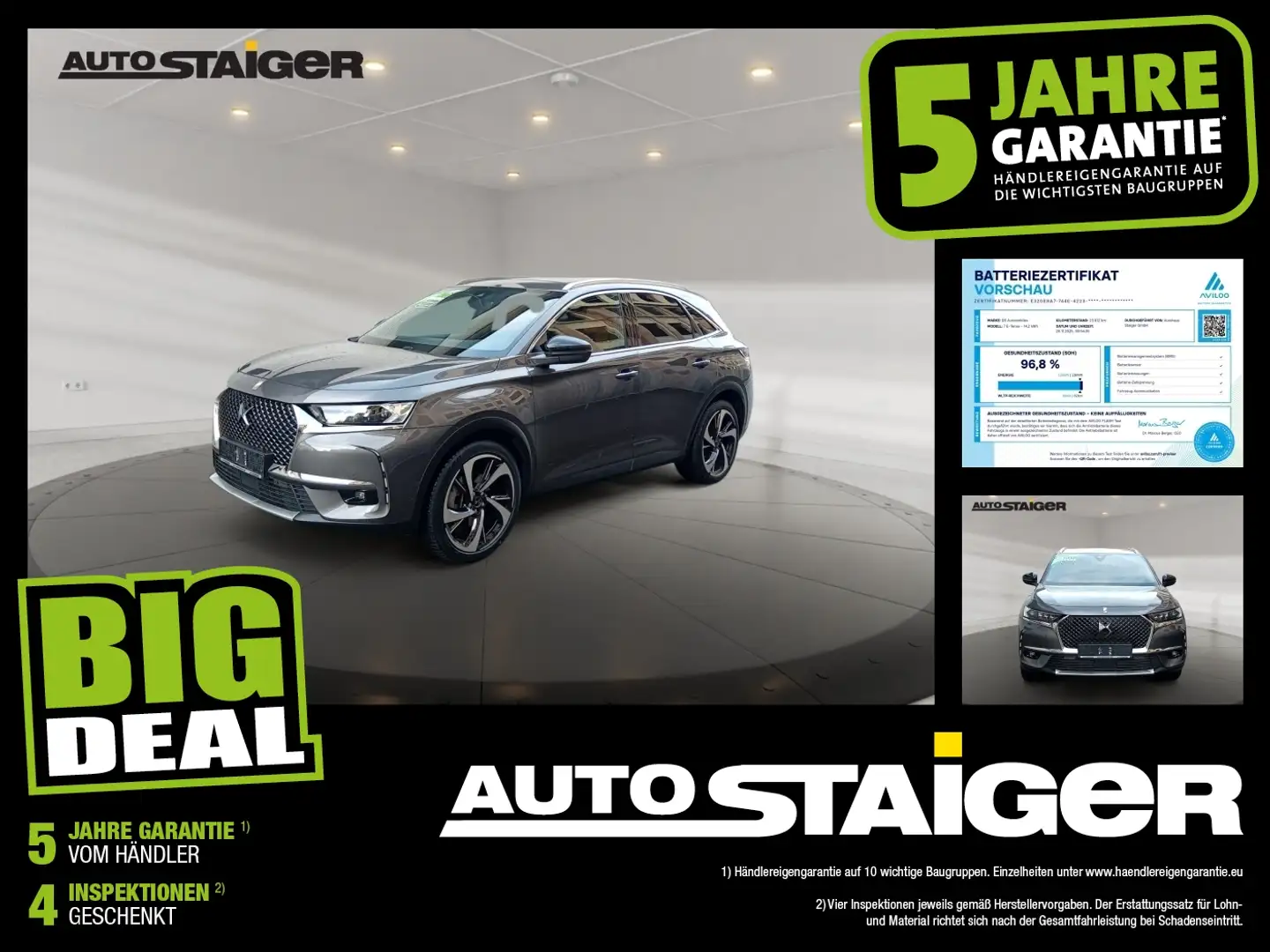 DS Automobiles DS 7 DS7 Opera 300 LED+Navi+SHZ+Bel.Sitz+Kam.+LM Gris - 1