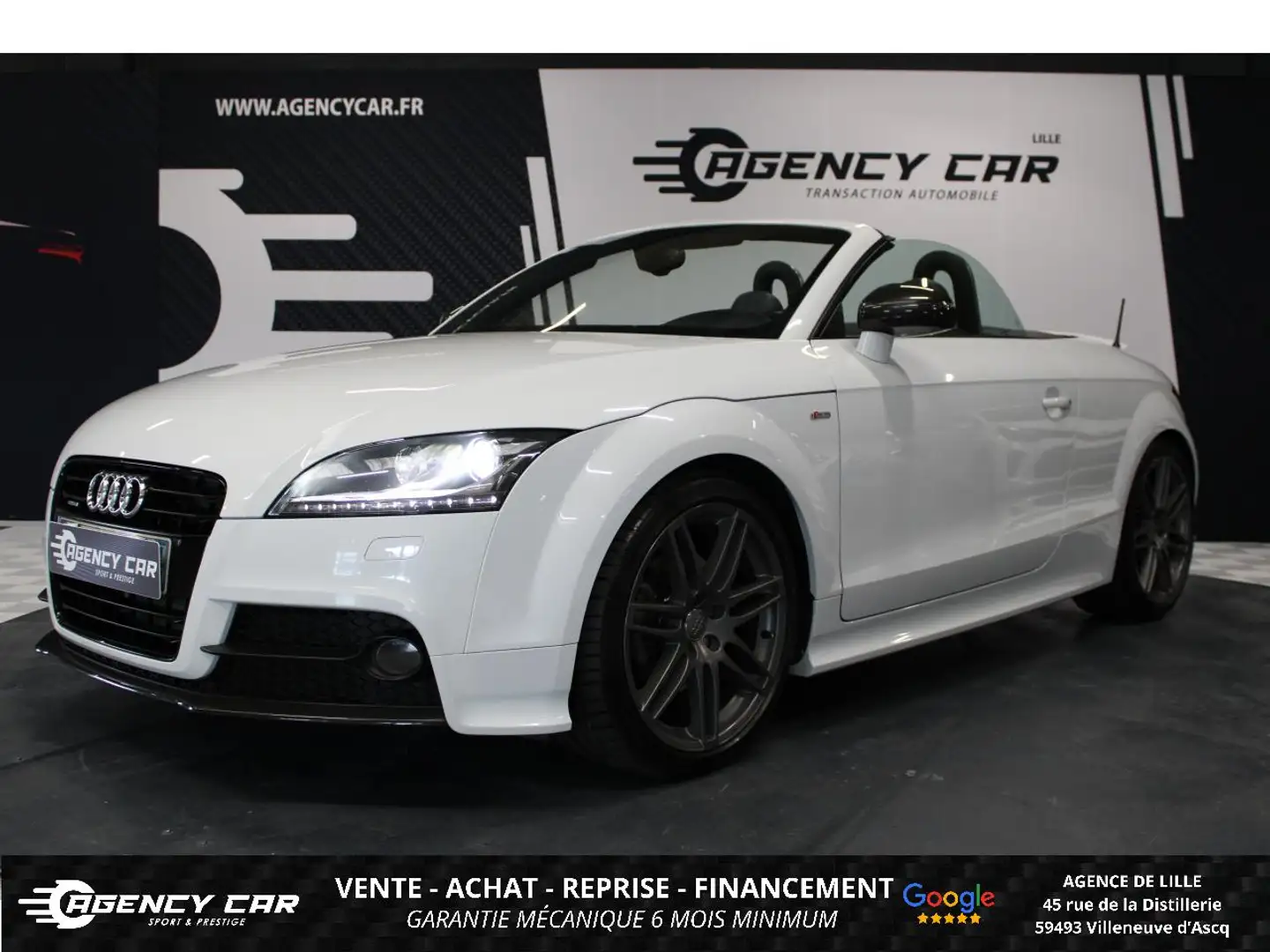 Audi TT Roadster Quattro 2.0 211 Suivi Audi S-tronic S-Line Pack Carbone État Exceptionnel Blanc - 1