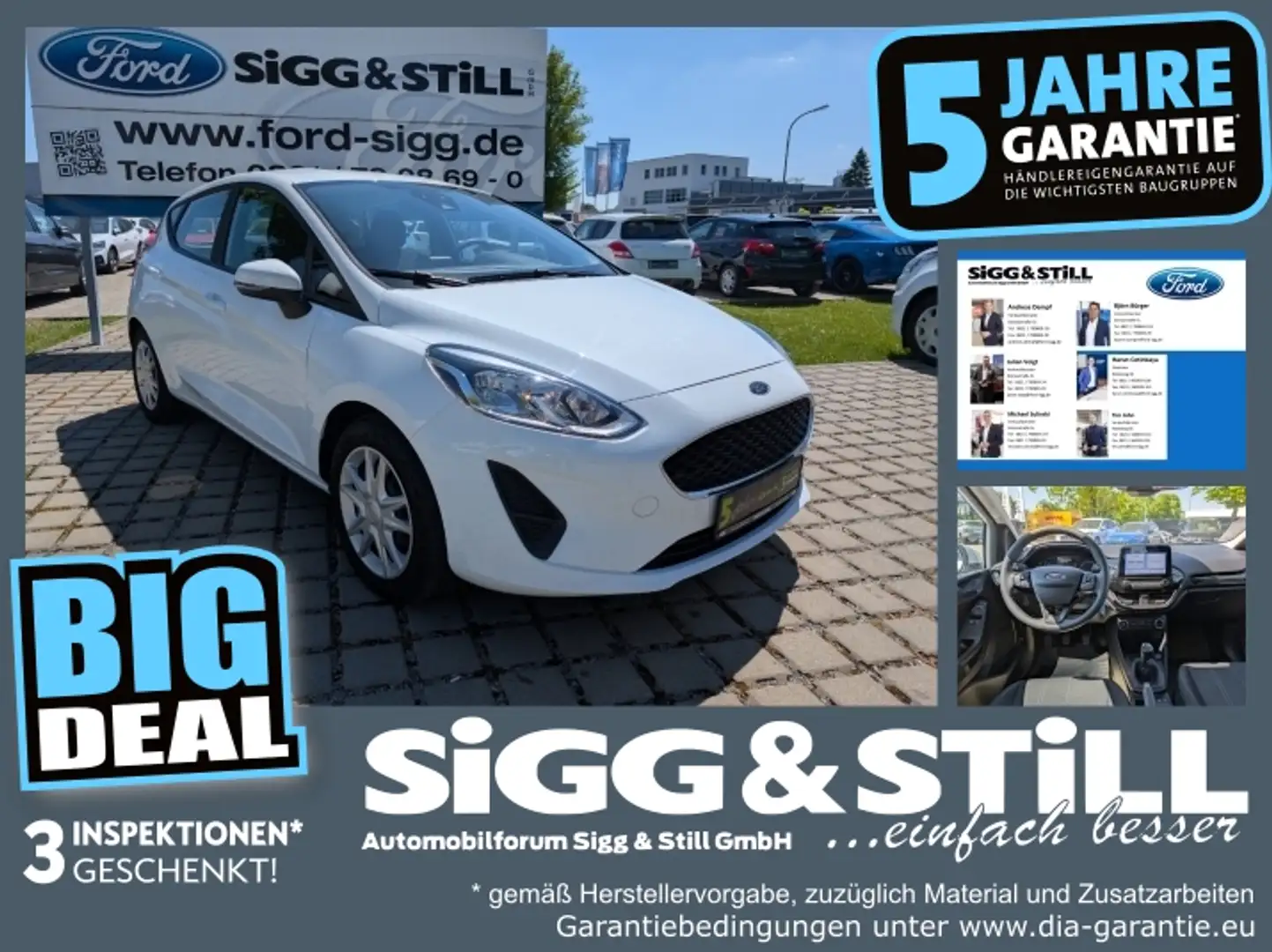 Ford Fiesta 1.0 EcoBoost Cool&Connect KLIMA*LED*SPUR Weiß - 1