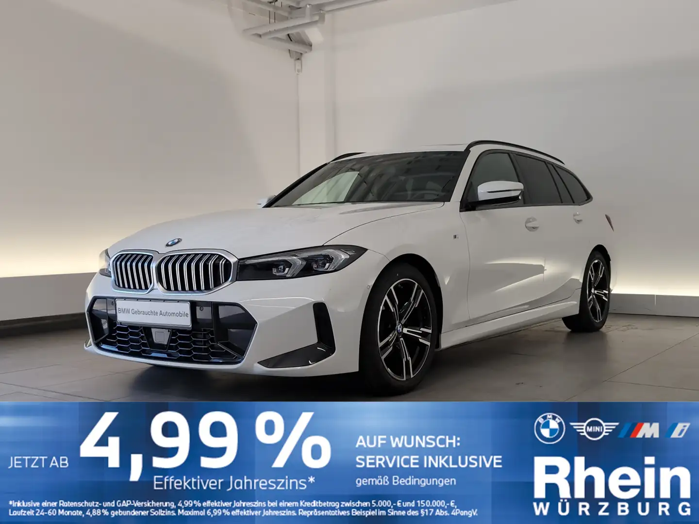 BMW 318 d Touring M Sportpaket Panorama/Ambiente/SHZ Panor Weiß - 1