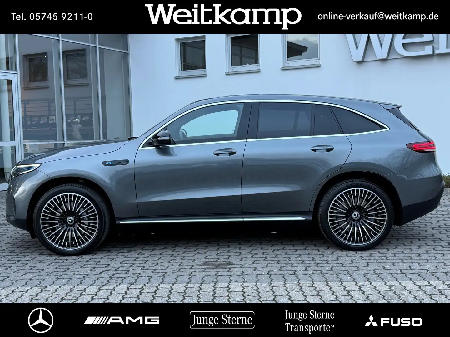 Mercedes-Benz EQC 400 EQC 400 4M AMG 21"+AHK+Distr.+Kamera+Schiebedach Grau - 2