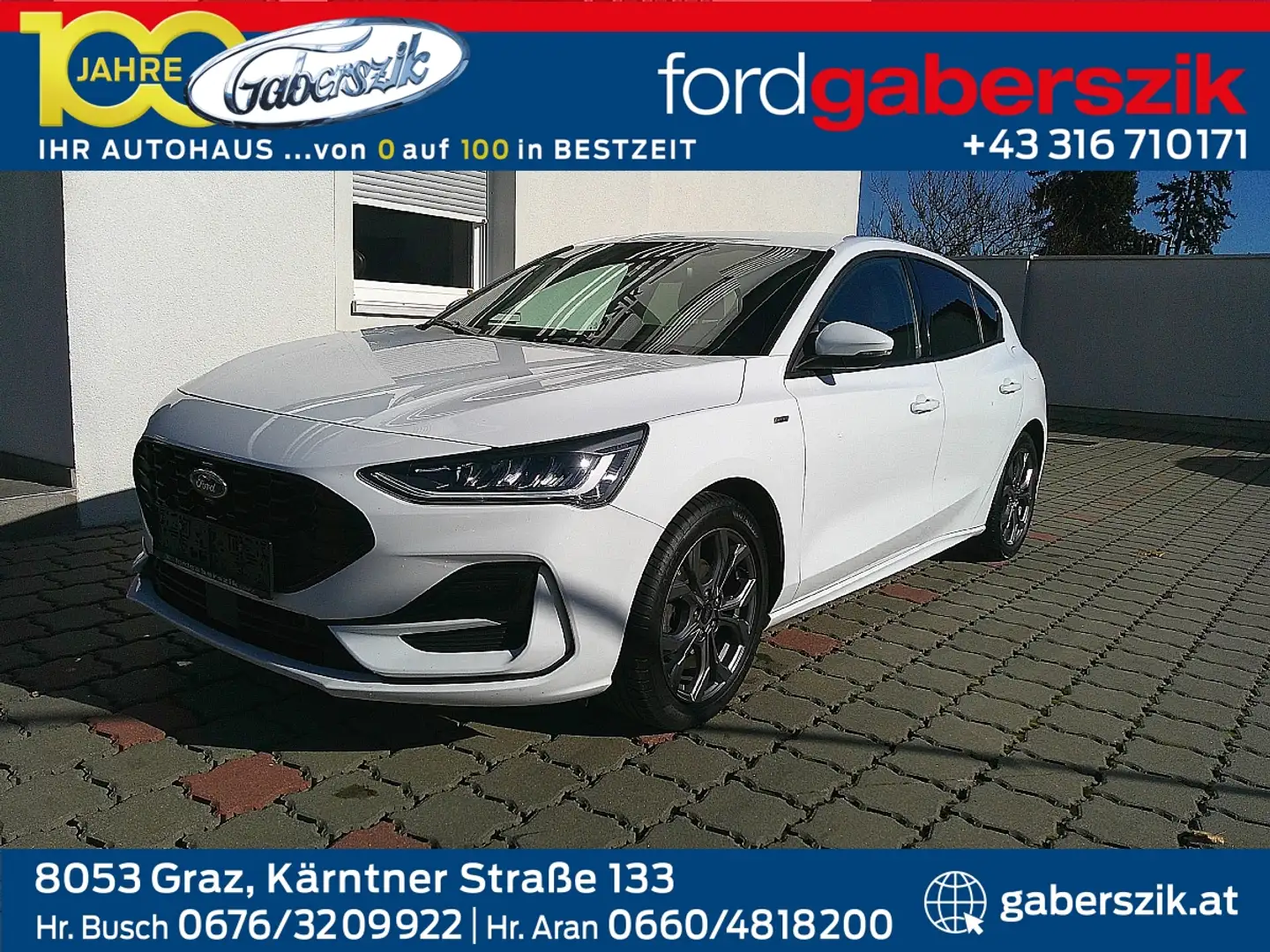 Ford Focus 1,0 EcoBoost Hybrid ST-Line Style Weiß - 1
