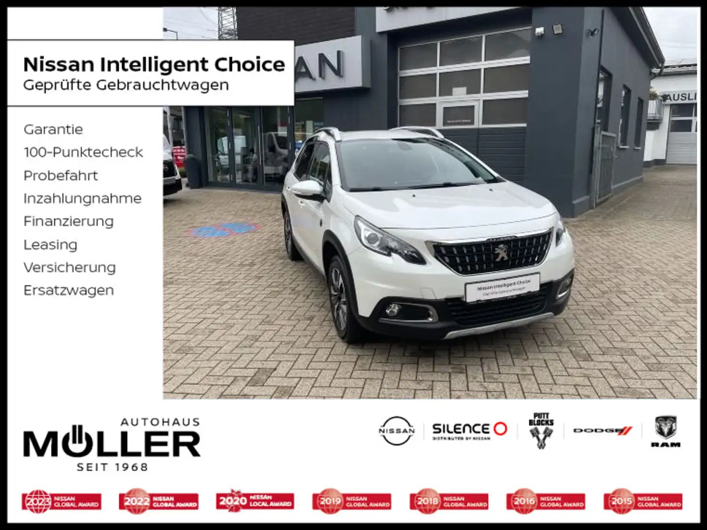 Peugeot 2008 1.2PureTech 110 Crossway Navi Kamera SH EPH Wit - 1