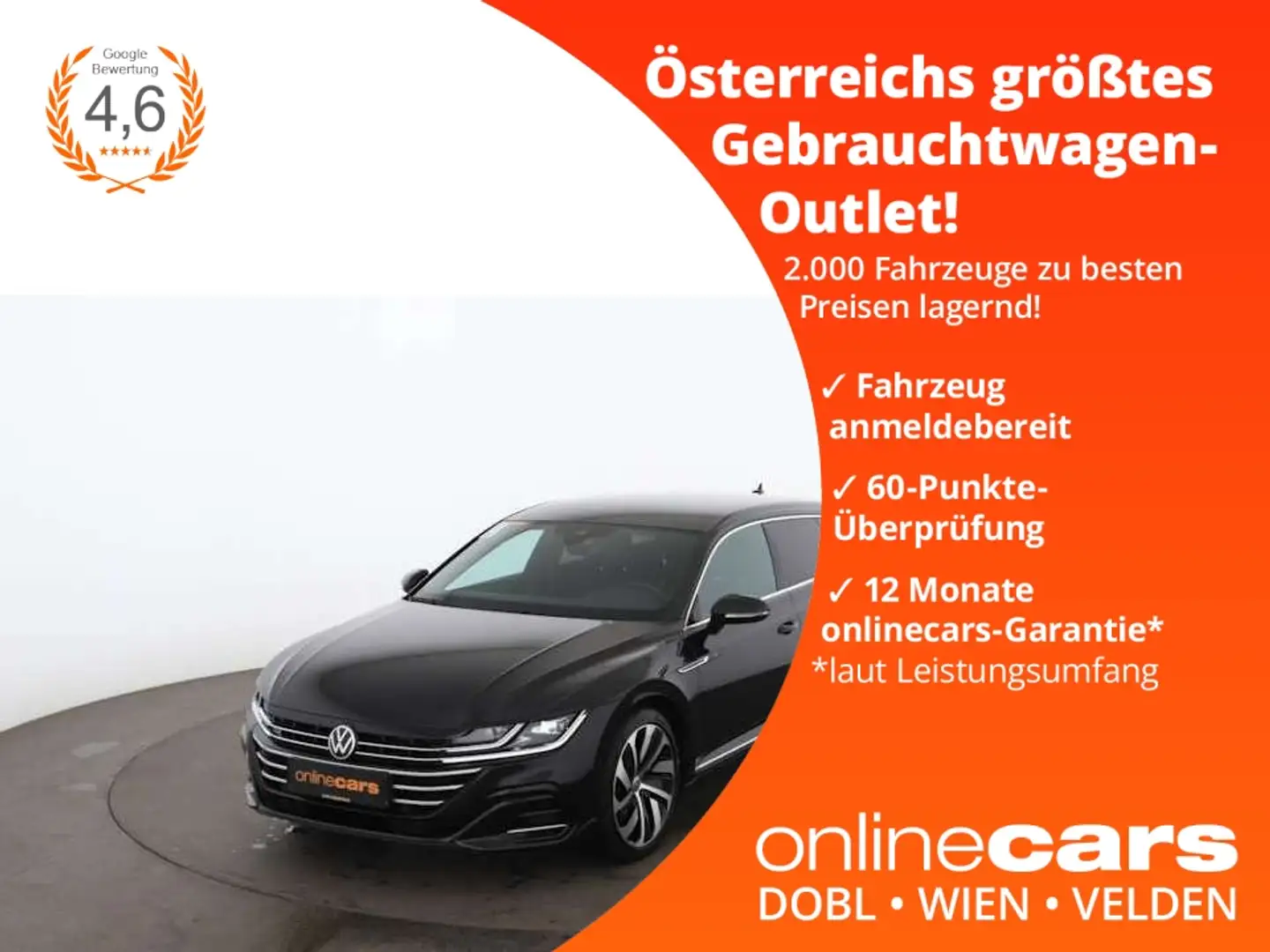Volkswagen Arteon SB 2.0 TDI R-Line Aut LED RADAR NAVI R-CAM Schwarz - 1