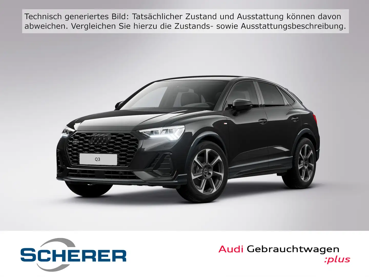 Audi Q3 40 TDI S line quat./S tro. AHK/Matrix-LED/SON Schwarz - 1