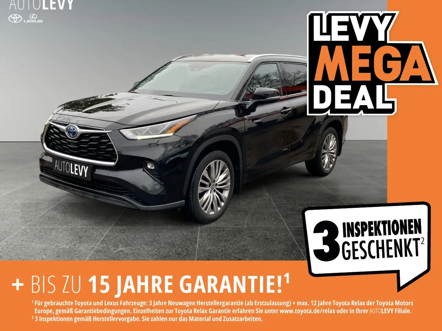 Toyota Highlander Hybrid Executive *CARPLAY*AA*JBL* Schwarz - 1