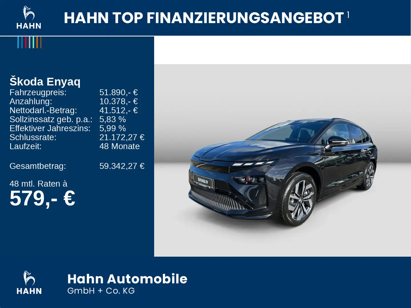 Skoda Enyaq 85 Sportline 286 PS AHK Navi Matrix LED Schwarz - 2