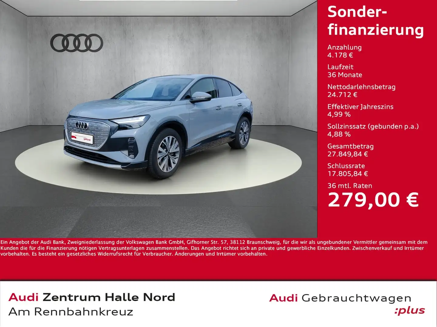 Audi Q4 e-tron Sportback 35 Grigio - 1