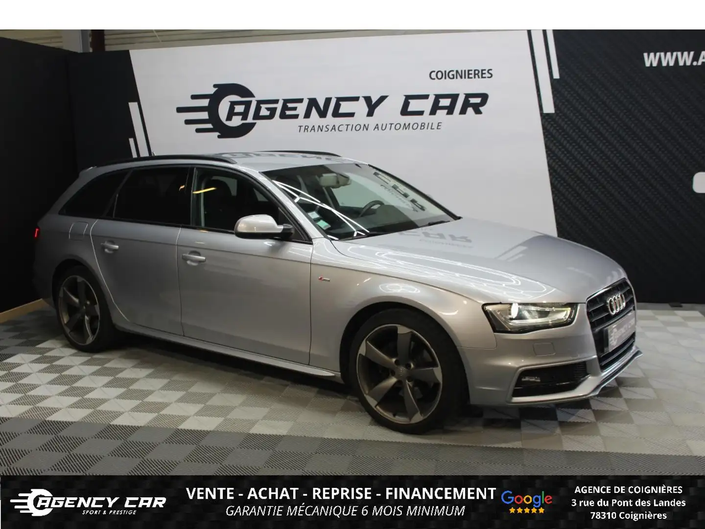 Audi A4 150 BVA S line Ambition Luxe Suivi complet Audi Gris - 1