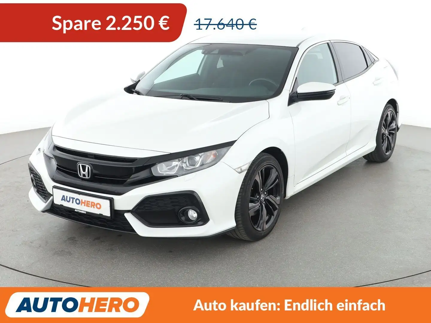 Honda Civic 1.0 VTEC Elegance Aut.*NAVI*CAM*ACC*SHZ*ALU* Weiß - 1