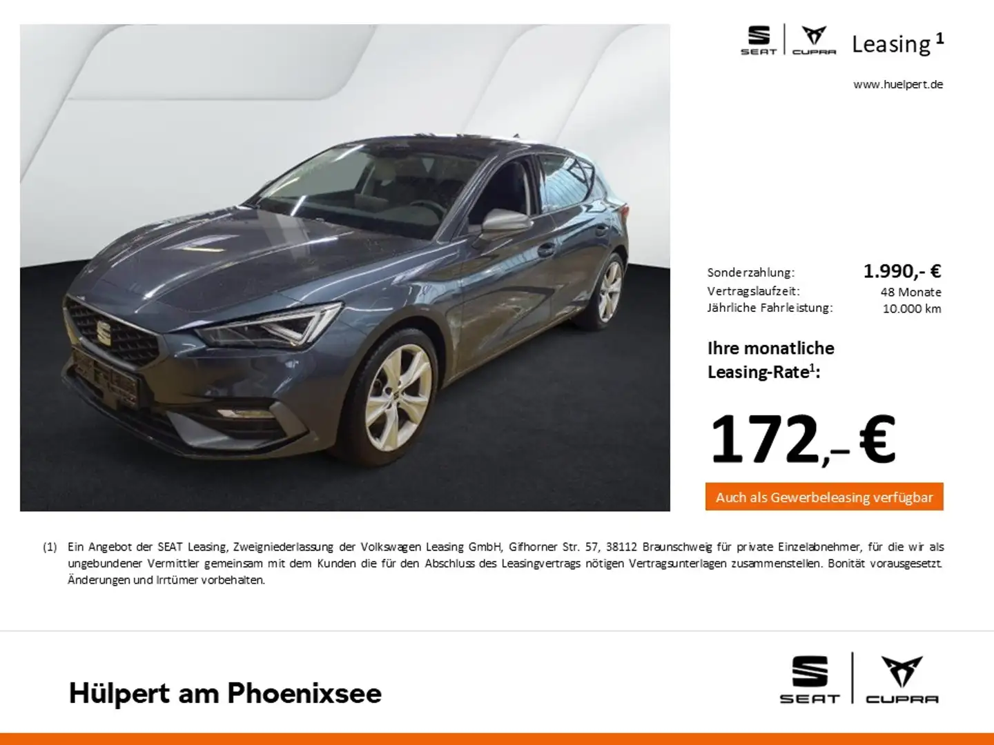 SEAT Leon 1.5 eTSI FR CAM ACC NAVI MATRIXLED LM17 Gris - 2