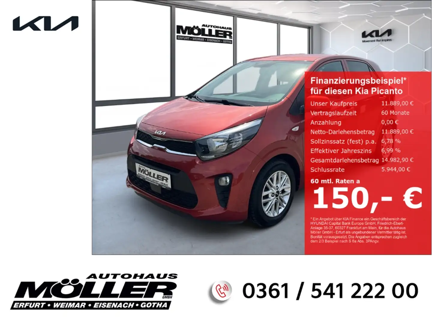 Kia Picanto 1.0T Dream Team Edition Sitzhzg. Klima  LED Orange - 1