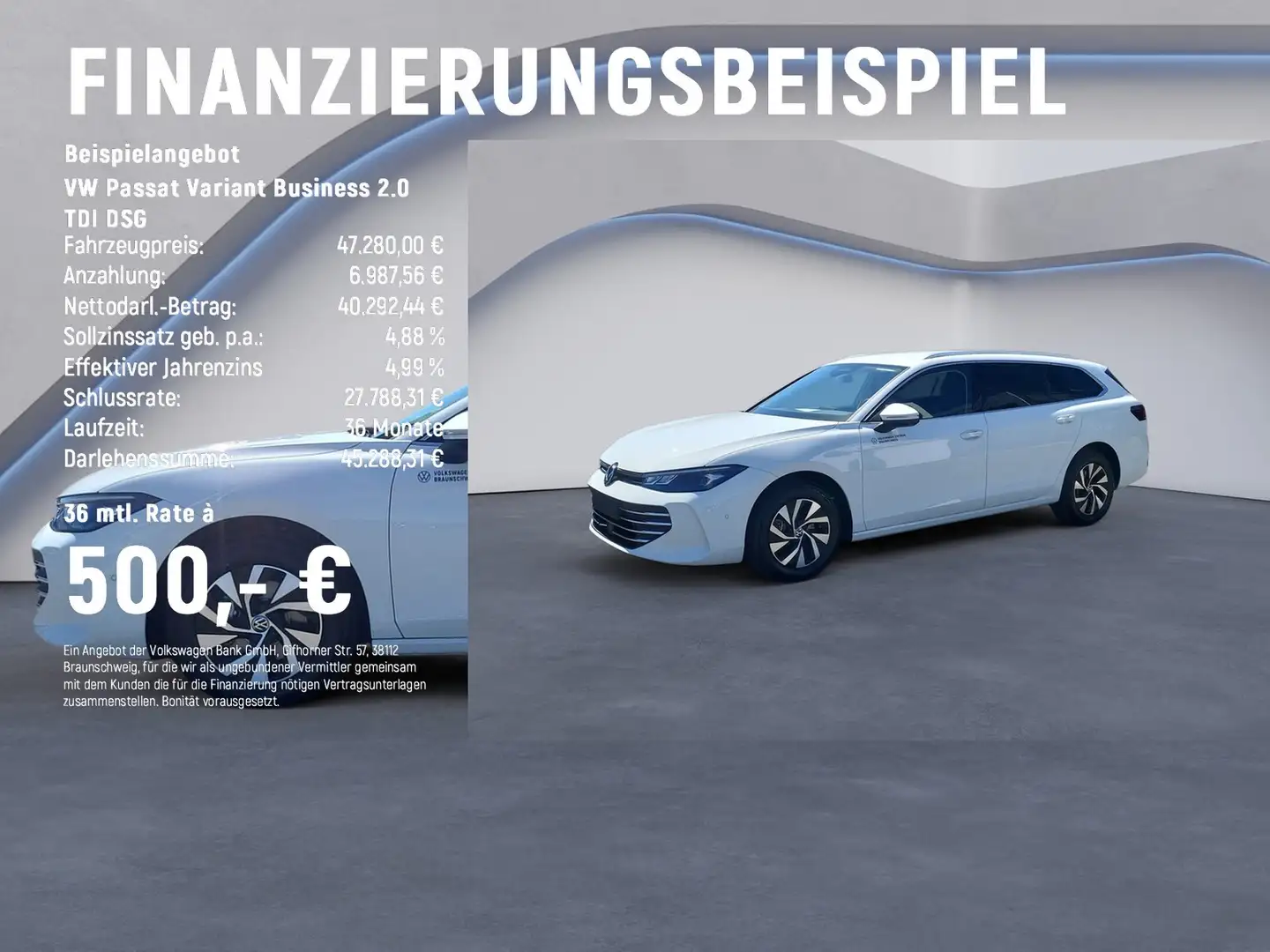 Volkswagen Passat Variant Business 2.0 TDI DSG RearView+ACC Weiß - 2