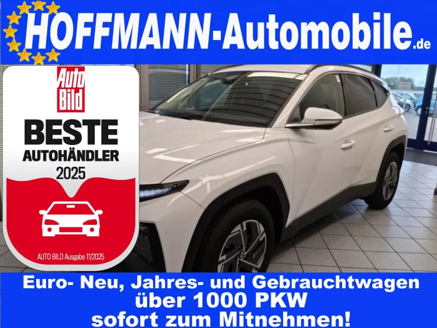 Hyundai TUCSON Klimaaut.,Bi-LED-Scheinw,Navi,Kamera,SHZ Weiß - 1