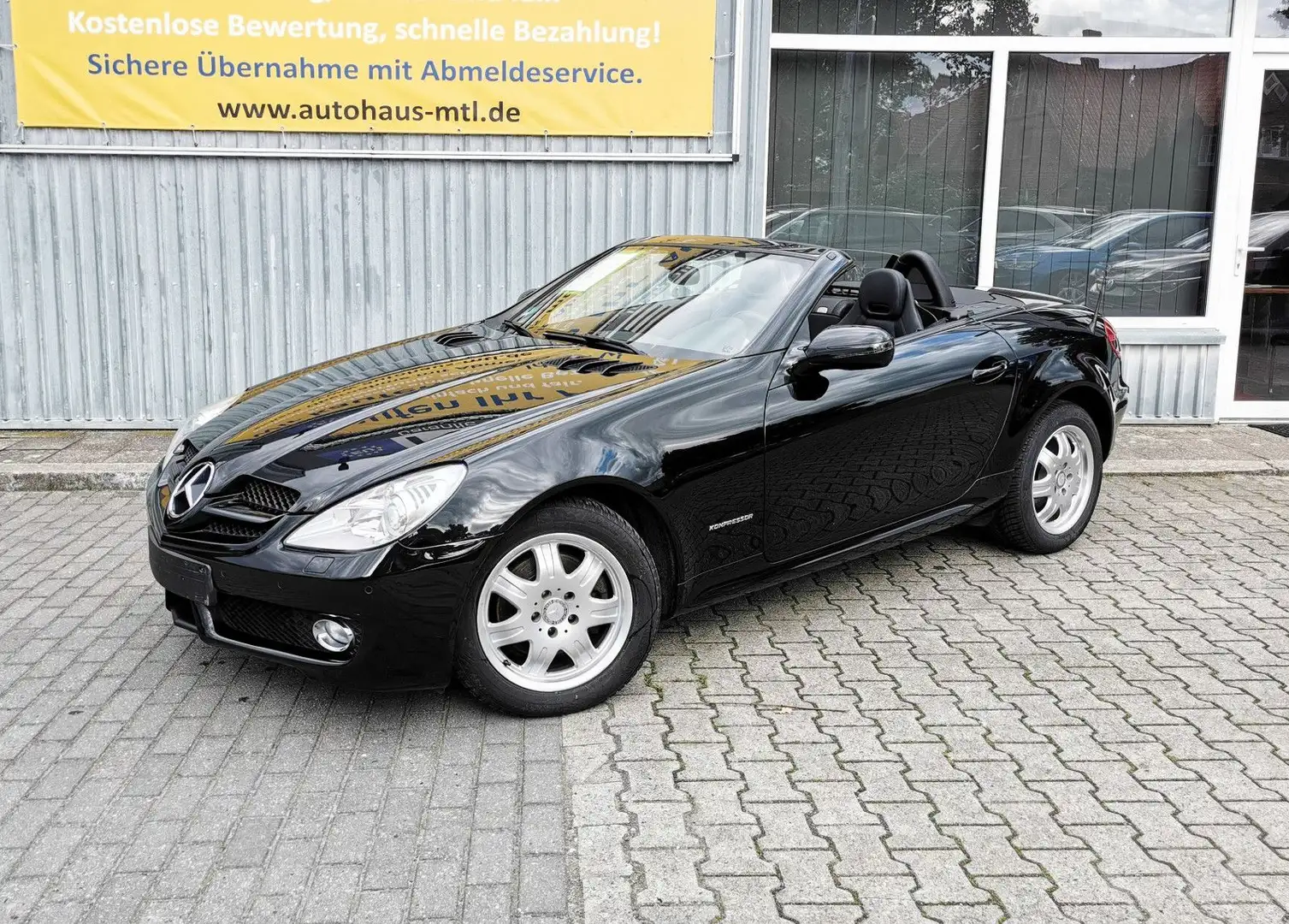 Mercedes-Benz SLK 200 SLK200 Kompr. Leder Airscarf Autom. Allwetter Negro - 1