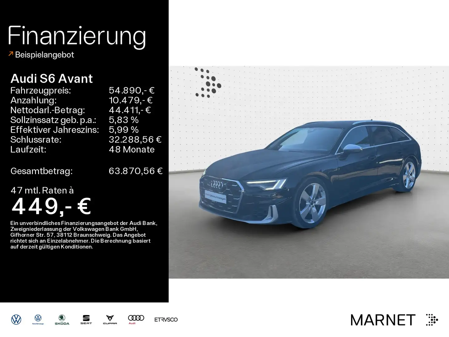 Audi S6 TDI quattro*Navi*LED*Alu*AHK*PDC*Virtua Schwarz - 1