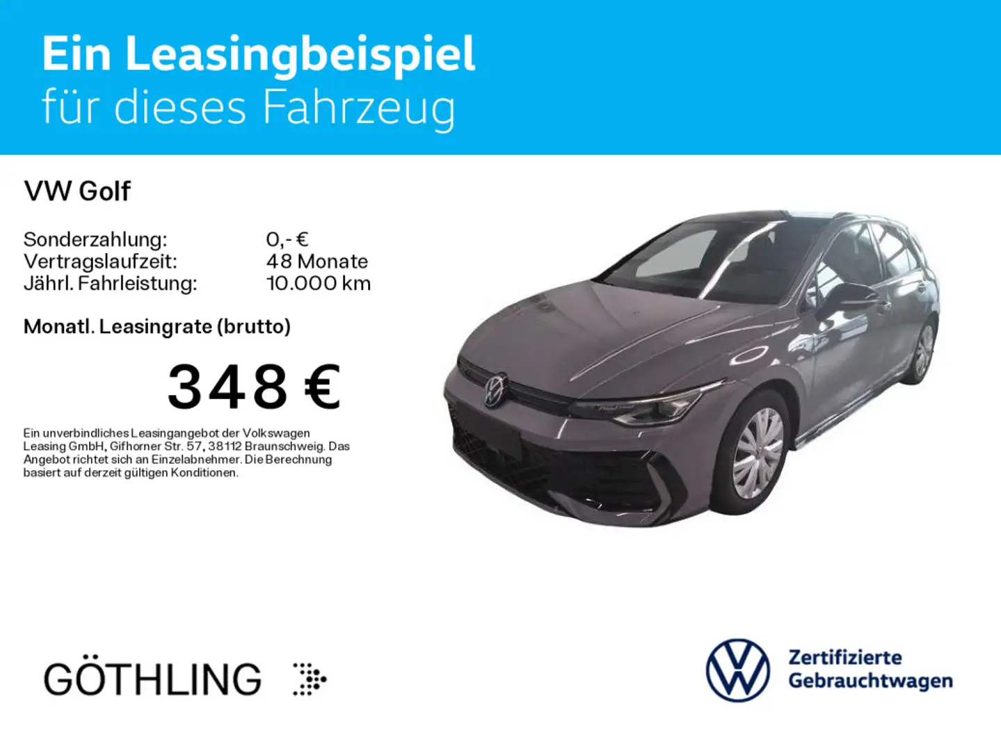 Volkswagen Golf R-Line 1.5 eTSI DSG*BlackStyle*KAM*APP*SHZ* Grau - 2