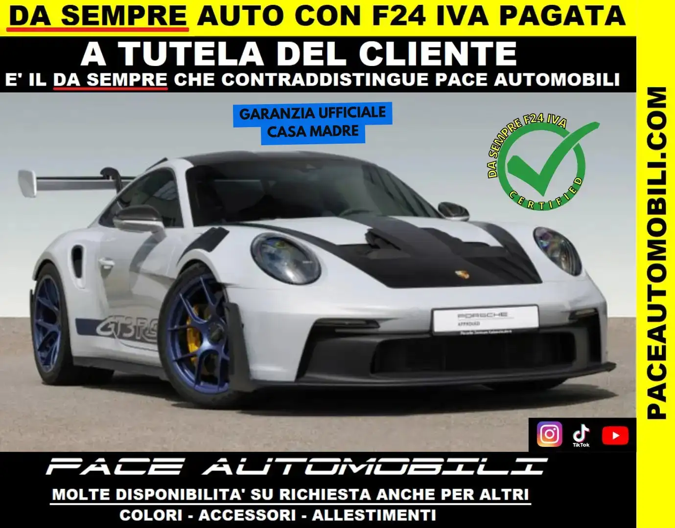 Porsche 911 992 GT3 RS LIFT WEISSACH PCCB PDC PIT SPEED PASM Grigio - 1