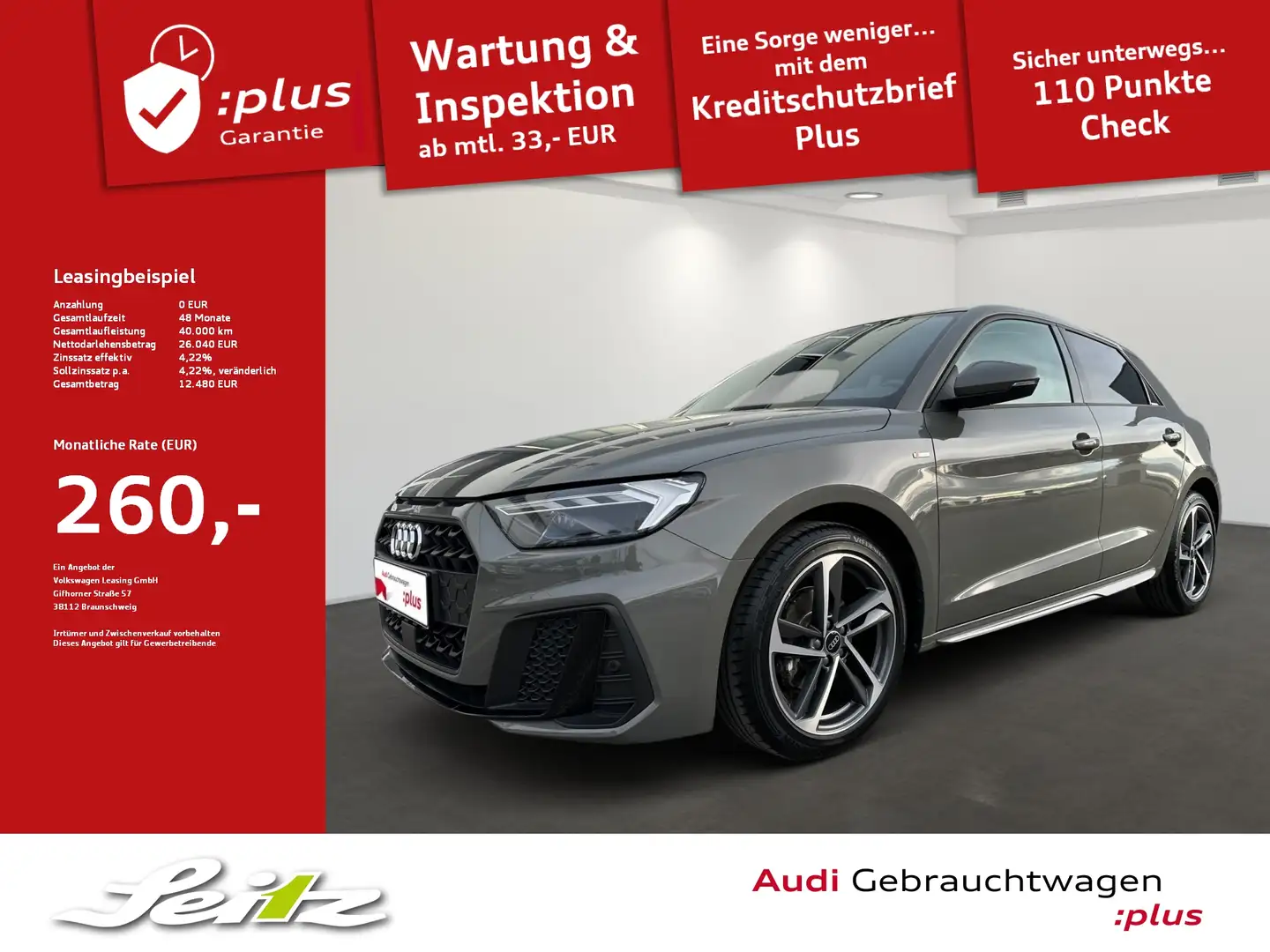 Audi A1 Sportback 30 TFSI S line *LED*NAVI*PARKSENSOR* Gris - 1