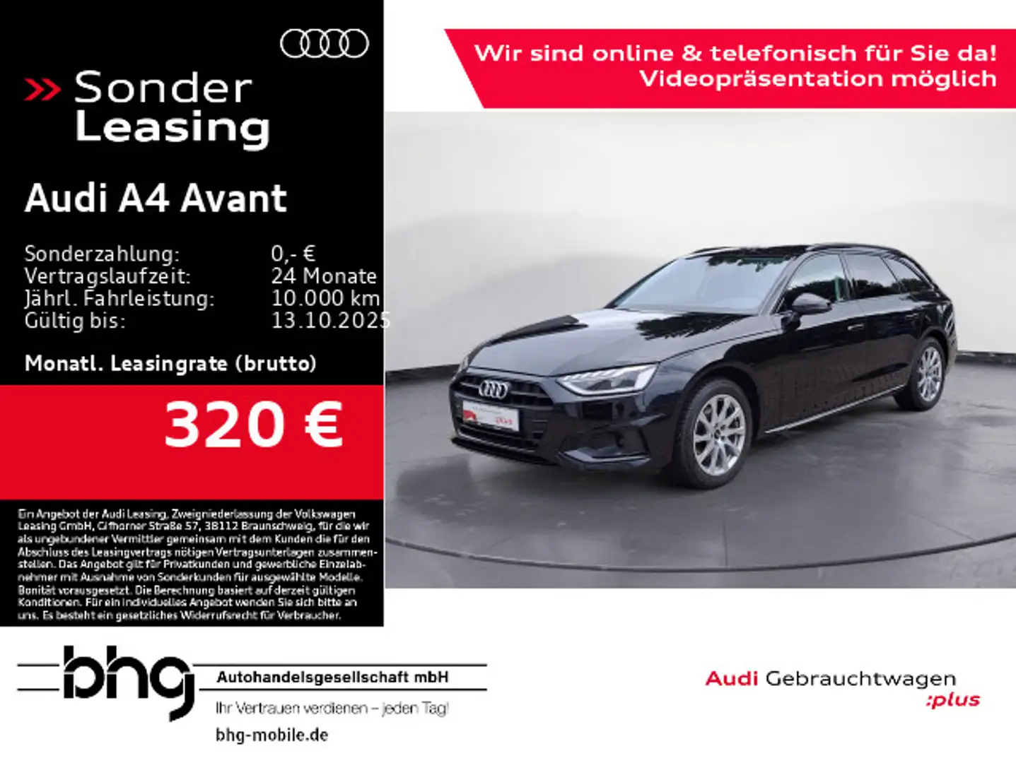 Audi A4 35 TDI advanced LED/AHK/ACC/Kamera/Assi Schwarz - 1
