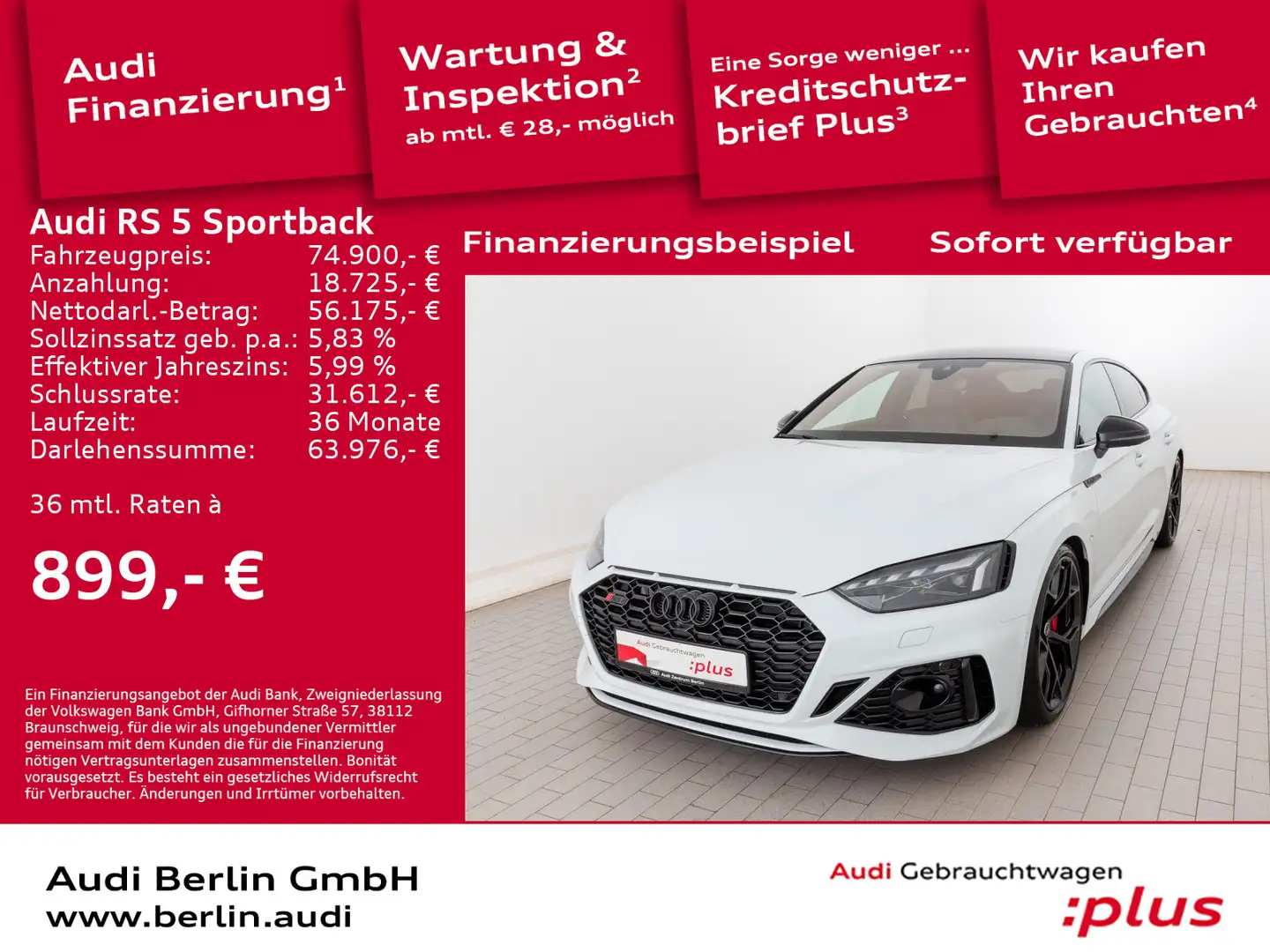 Audi RS5 2.9 TFSI Competition plus qu.tipt Білий - 1
