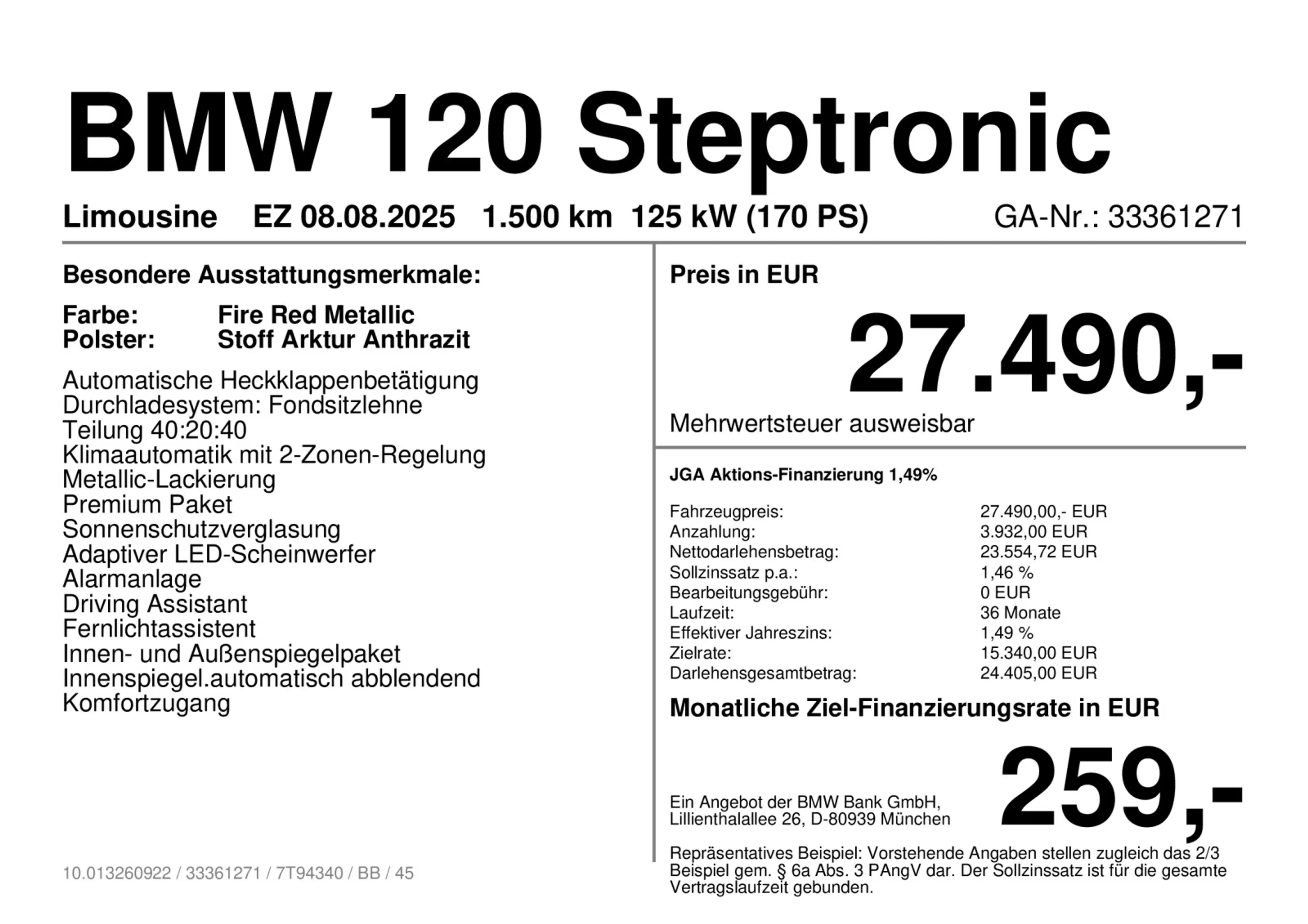 BMW 114 120 Steptronic *ab 1,49% eff.*adapLED*DrivAss* — photo 4