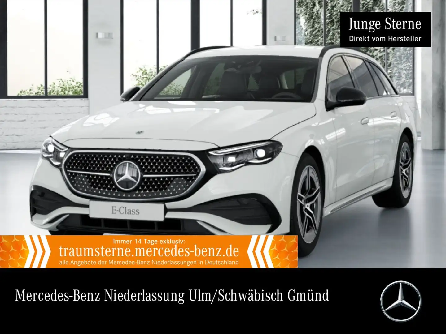 Mercedes-Benz E 300 de T 4M Hybrid AMG Fahrass 360° Burmester 9G Weiß - 1