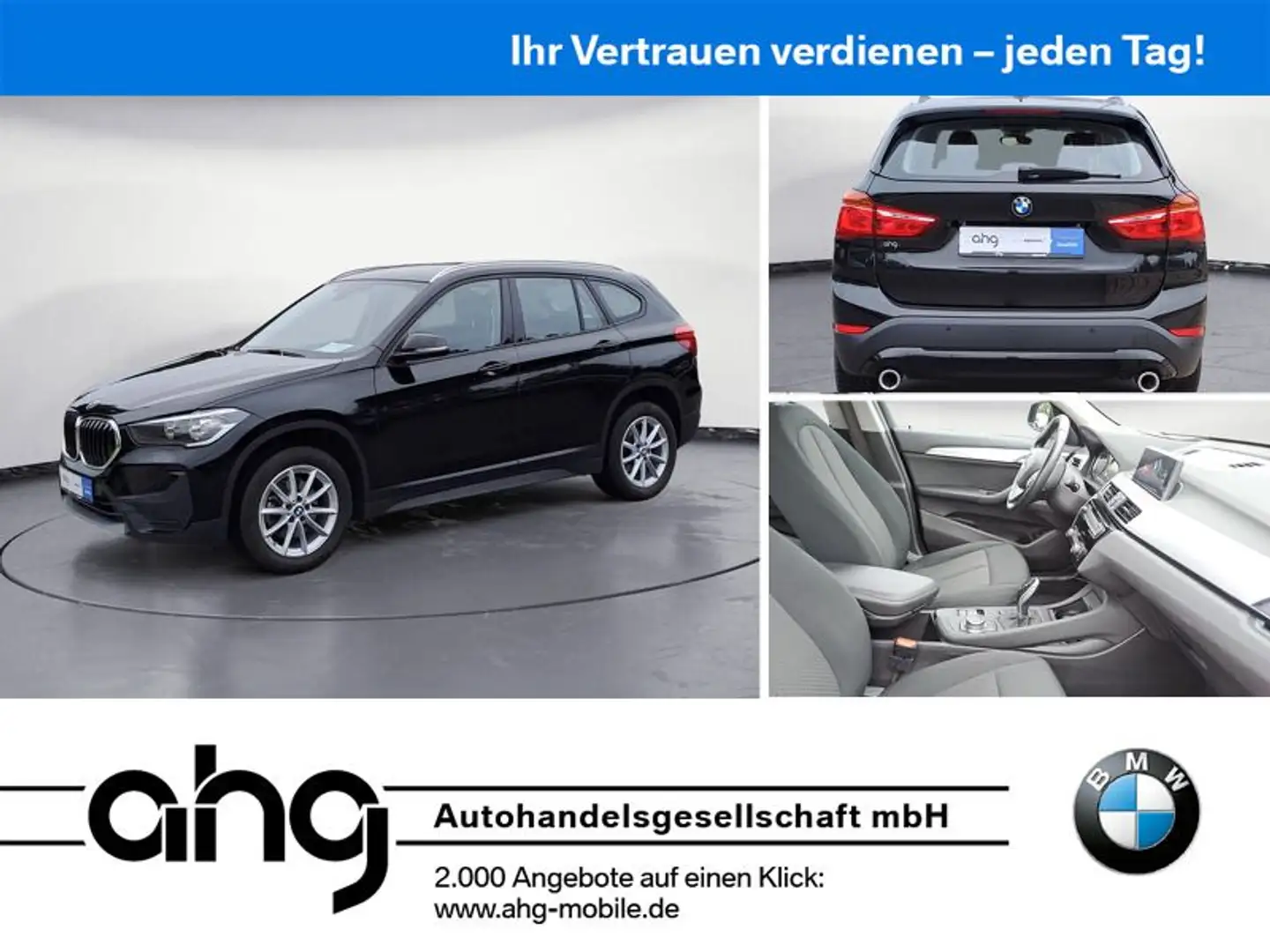 BMW X1 sDrive18d Advantage *NaviRTTI*AHK*PDC*SHZ*DAB Schwarz - 1