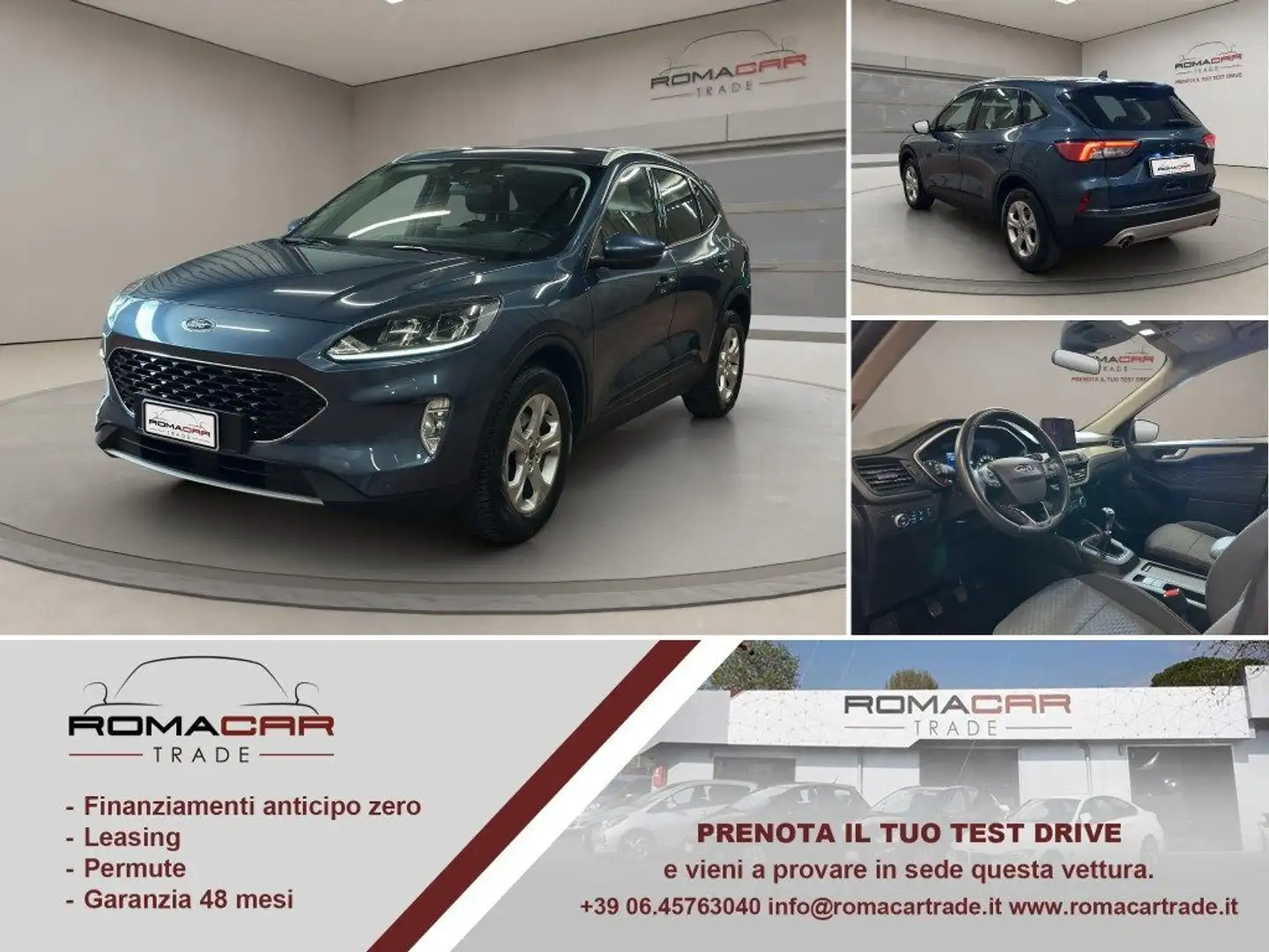 Ford Kuga 1.5 EcoBlue 120 CV 2WD Titanium Business Blu/Azzurro - 1